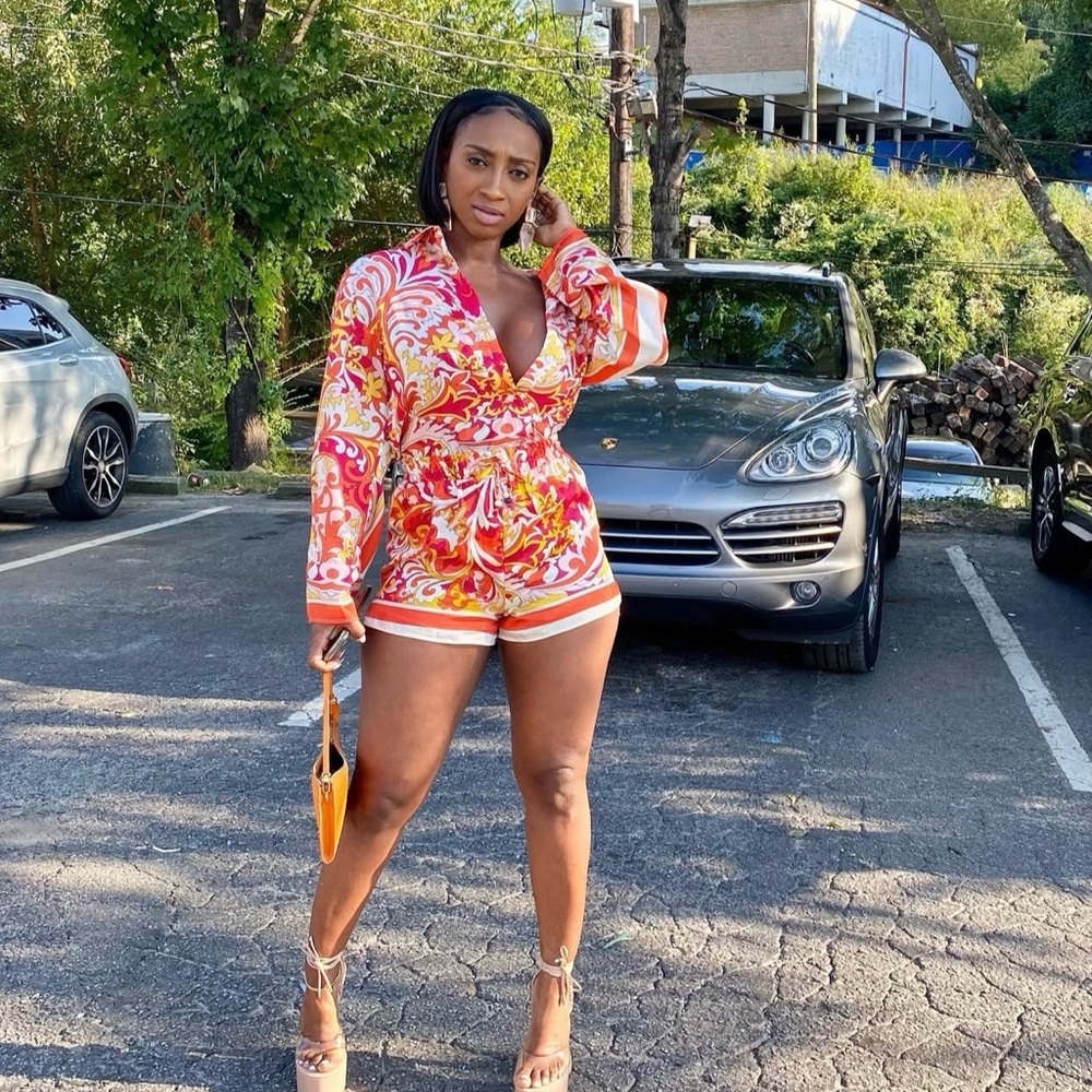 Vibrant Red and Orange Patterned Set